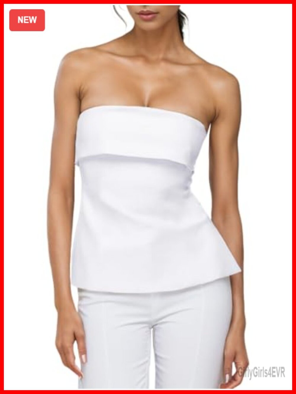 Women's Strapless Tube Top Fitted Double Layer Sleeveless Summer Going Out